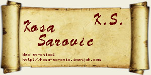 Kosa Šarović vizit kartica